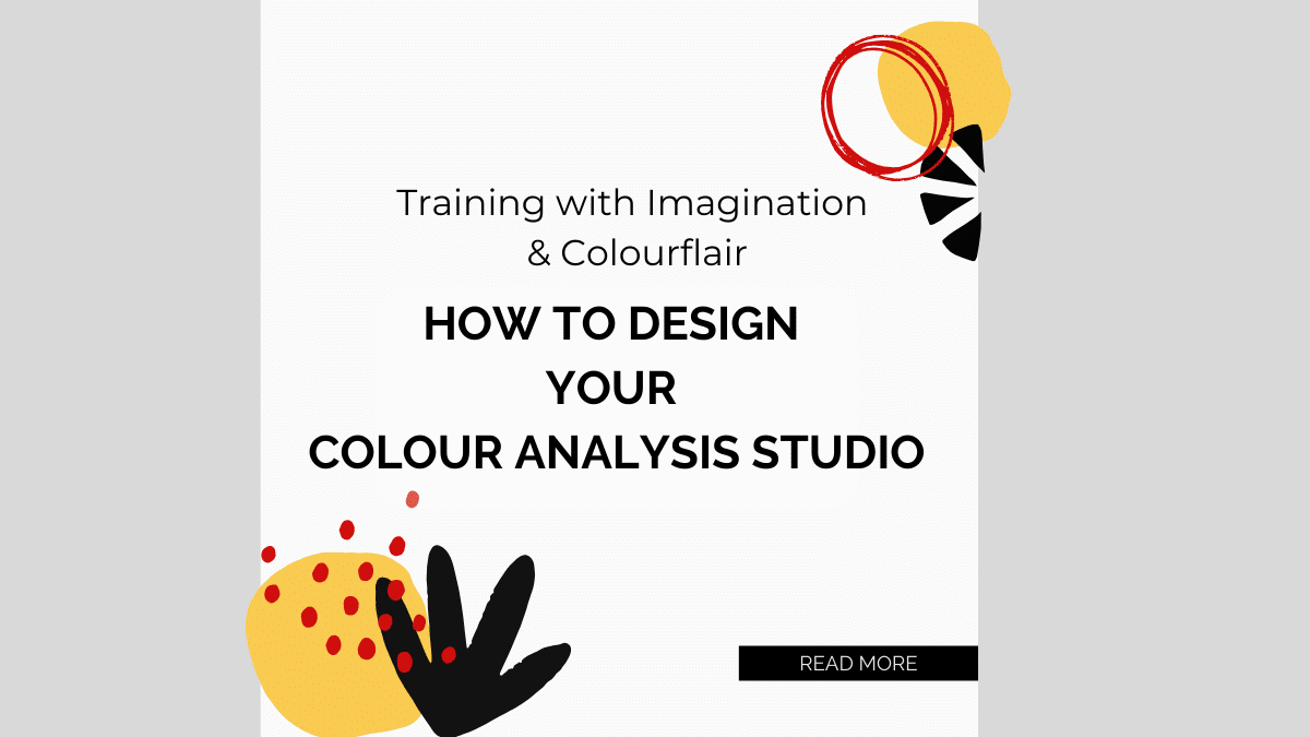 Color analysis guide showing seasonal palette swatches and proper lighting setup for home color testing
