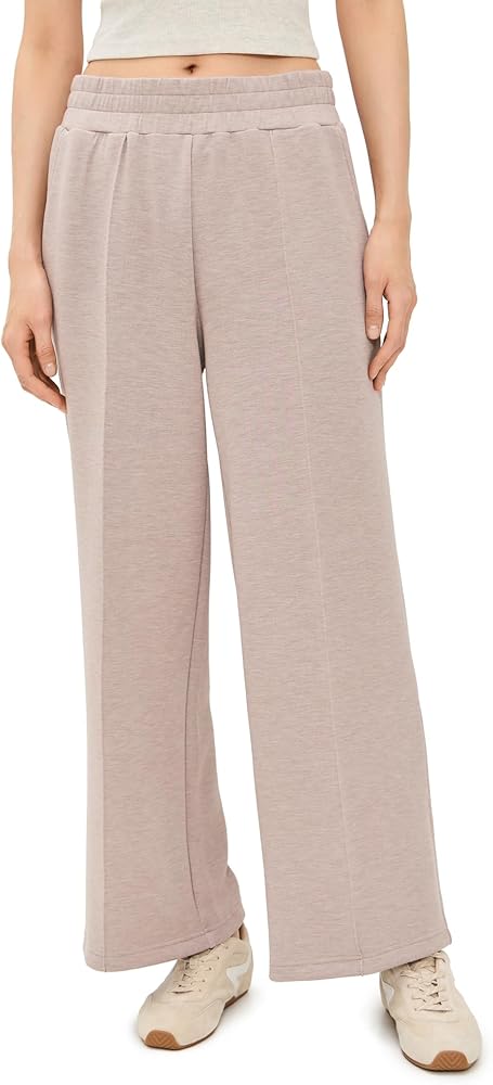 Muted Taupe Wide-Leg Trousers