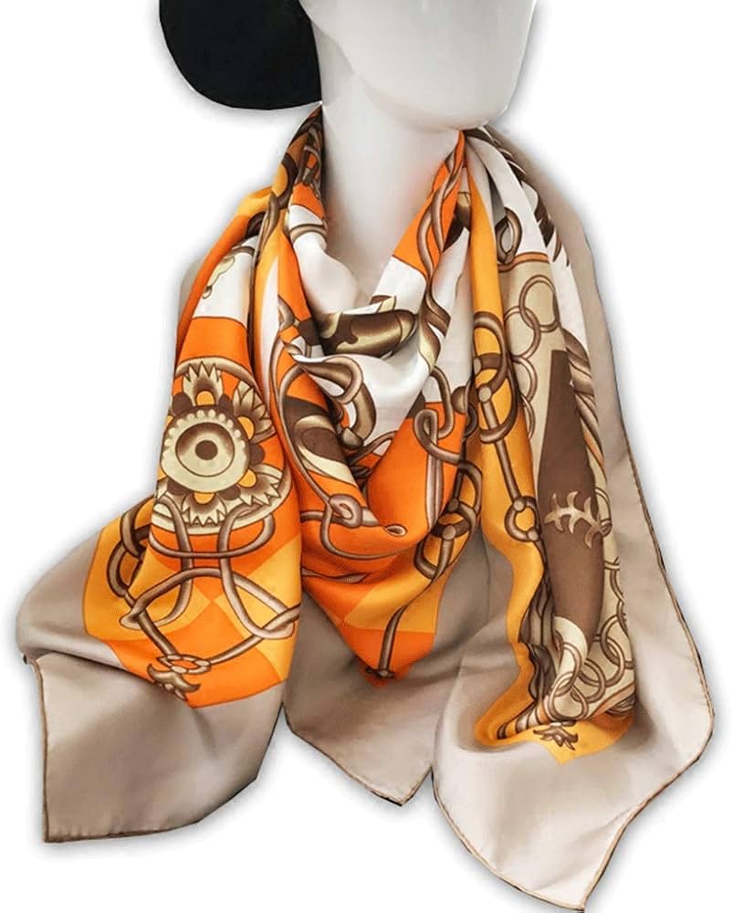 Pastel Orange Silk Scarf