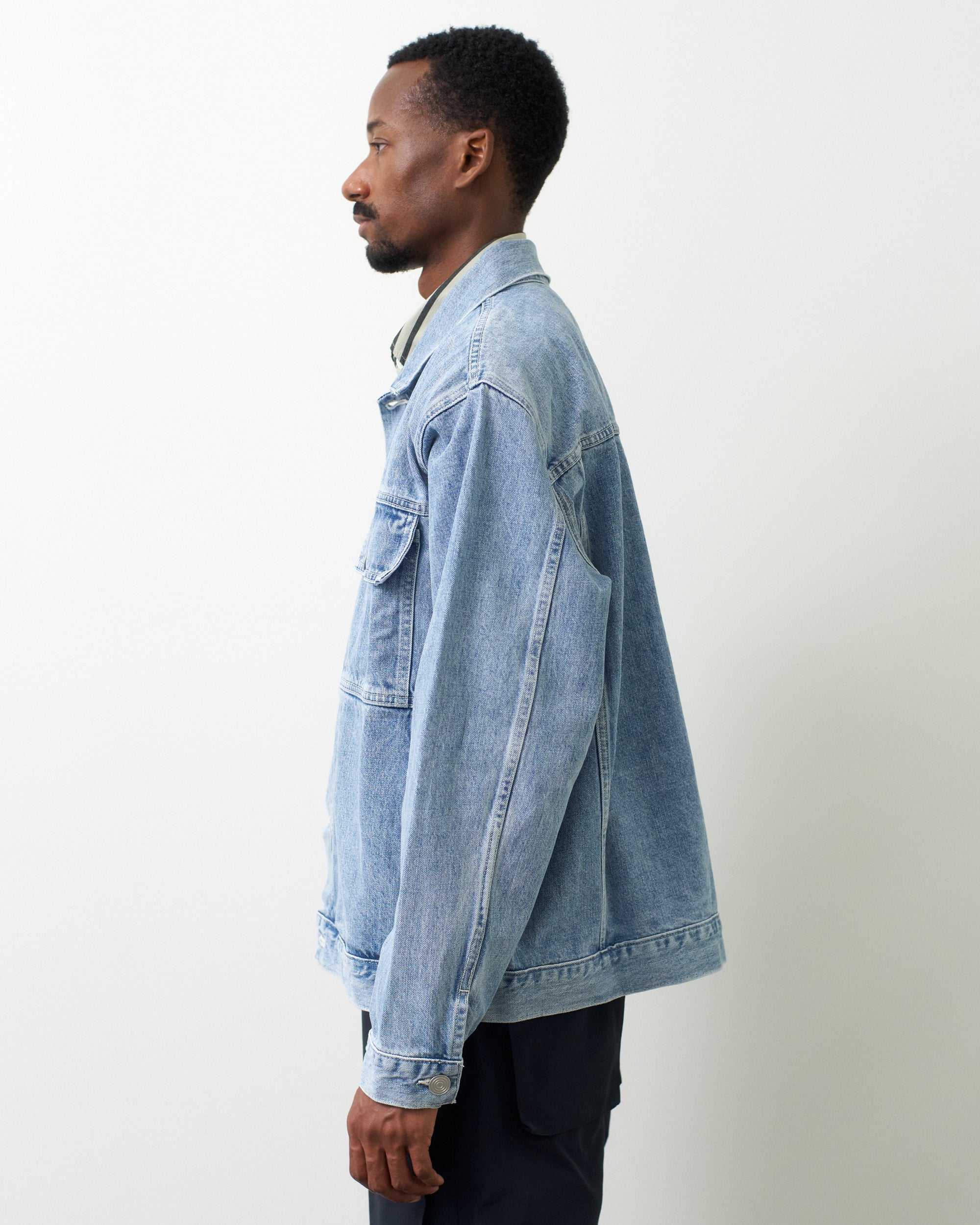 light wash denim jacket