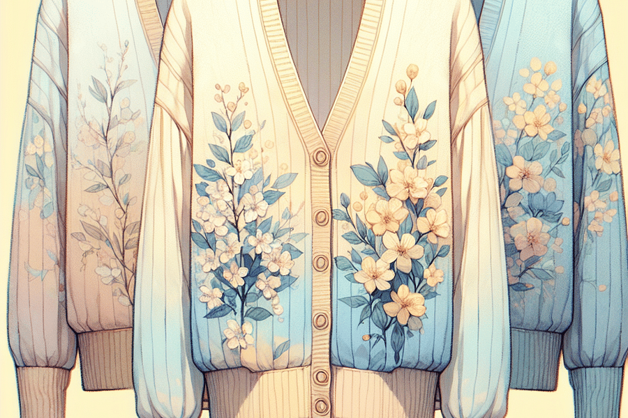 lightweight summer cardigan soft colors