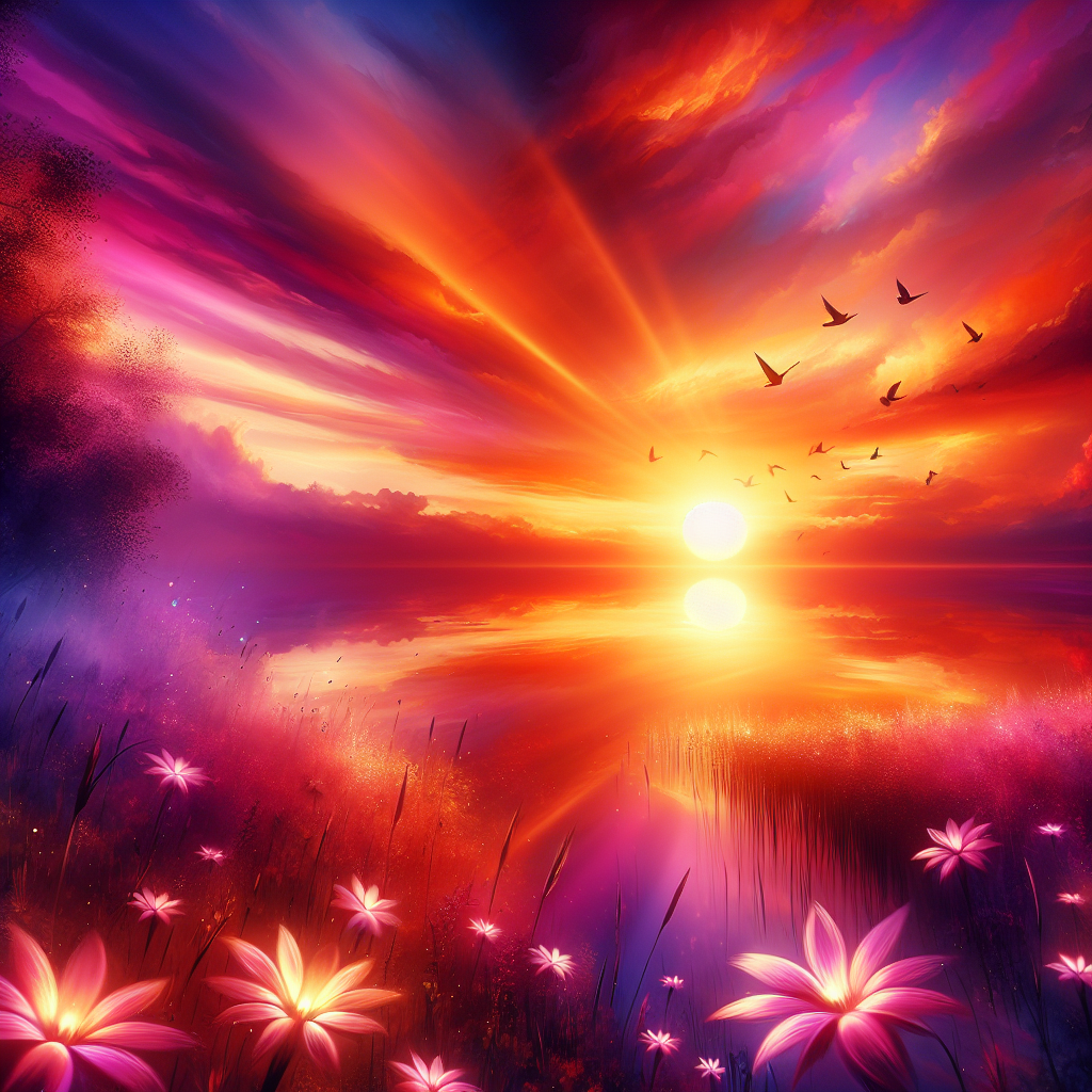 sunset orange summer