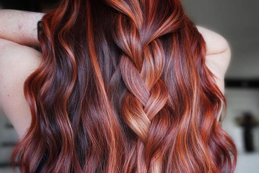 caramel auburn highlights