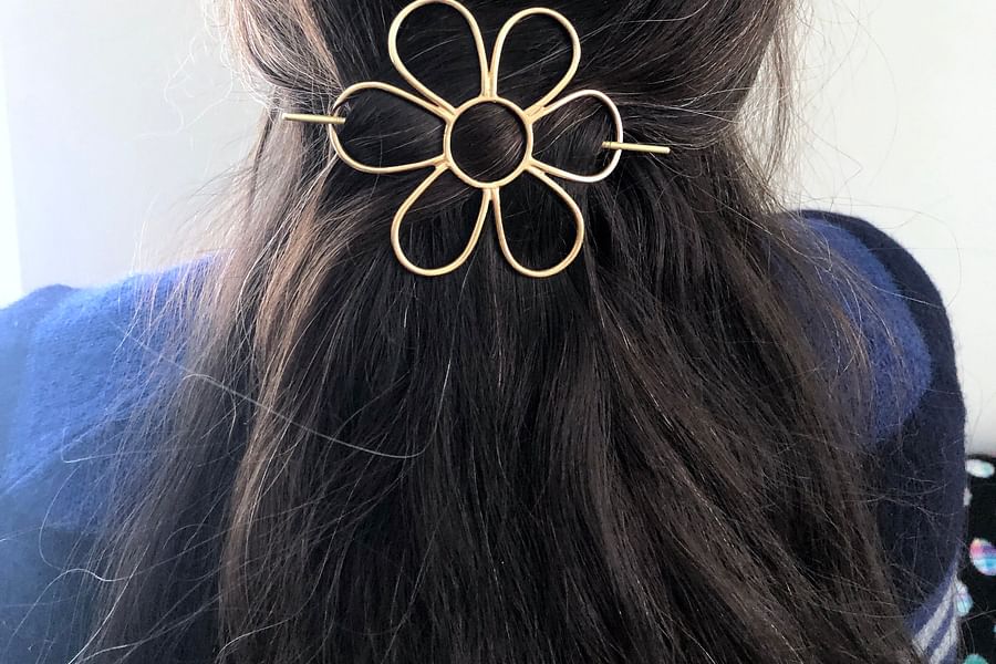 bold geometric hair clips