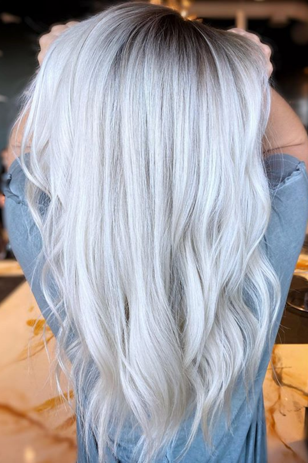 frosty silver hair color inspiration