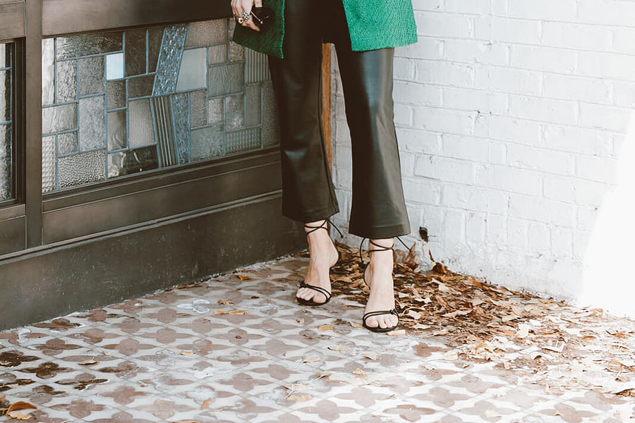 green structured blazer