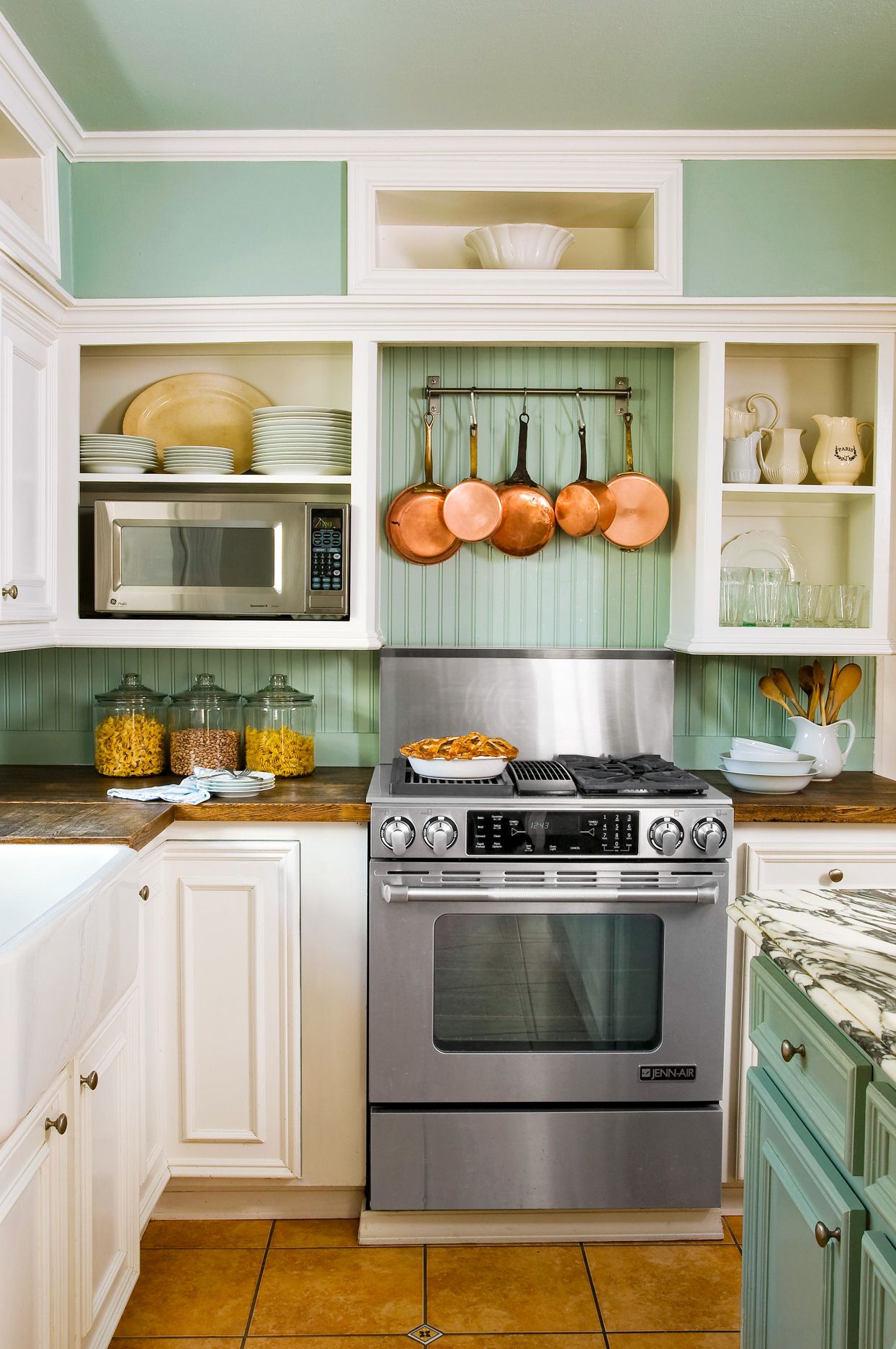 lime green kitchen backsplash