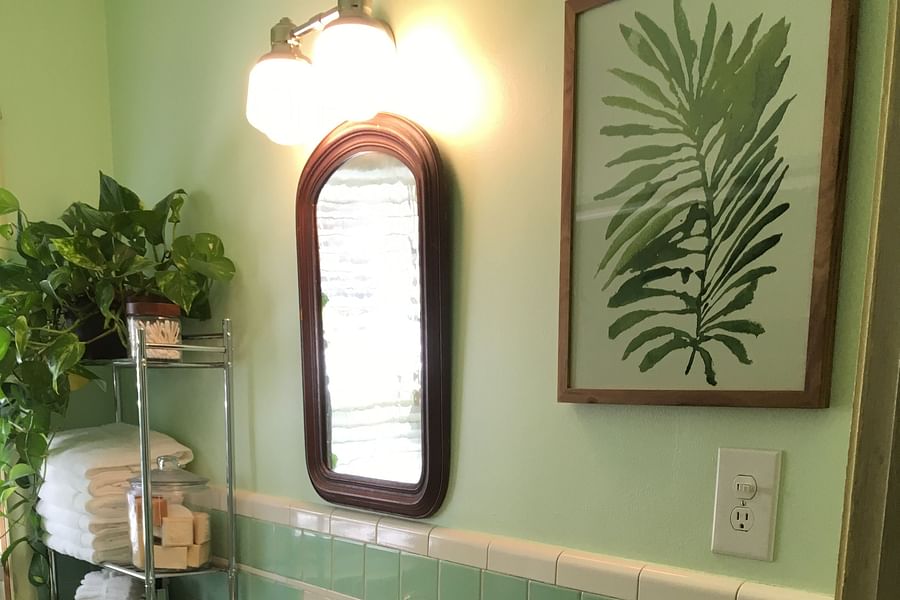 mint green bathroom