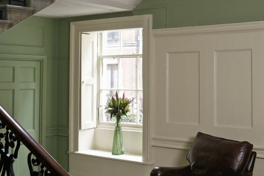 pistachio green entryway