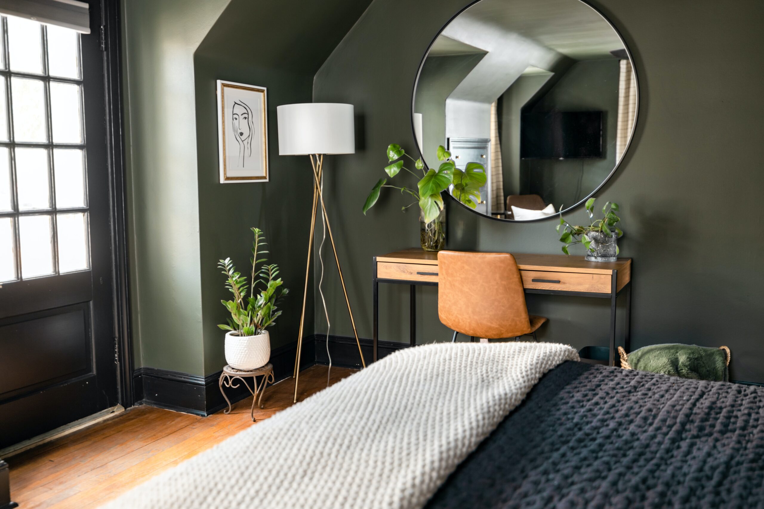 sage green bedroom
