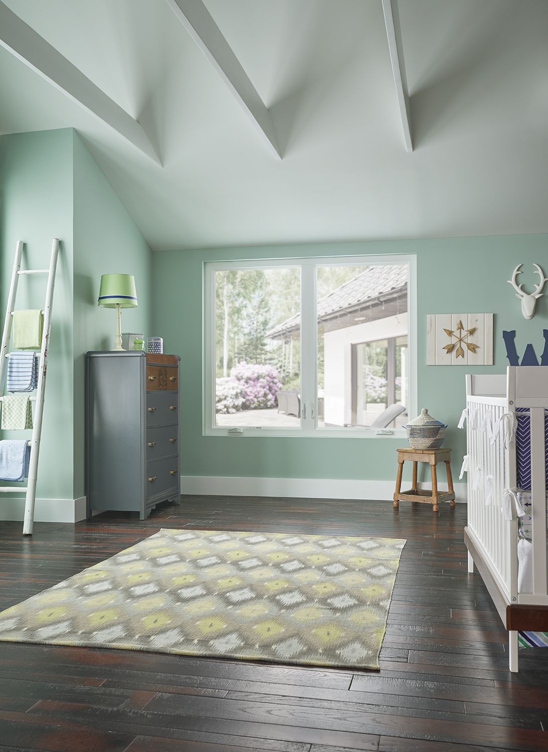 seafoam green kids room
