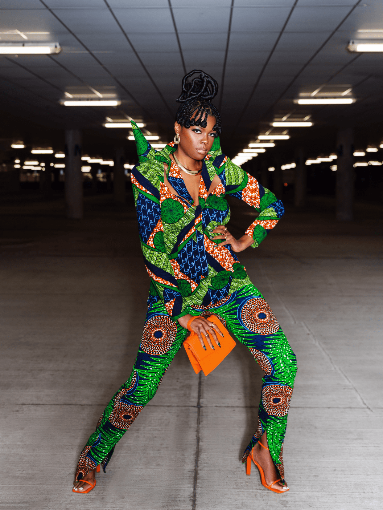 African Ankara pants with blazer