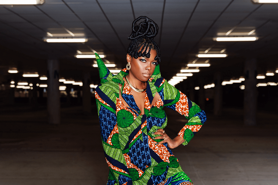 African Ankara pants with blazer