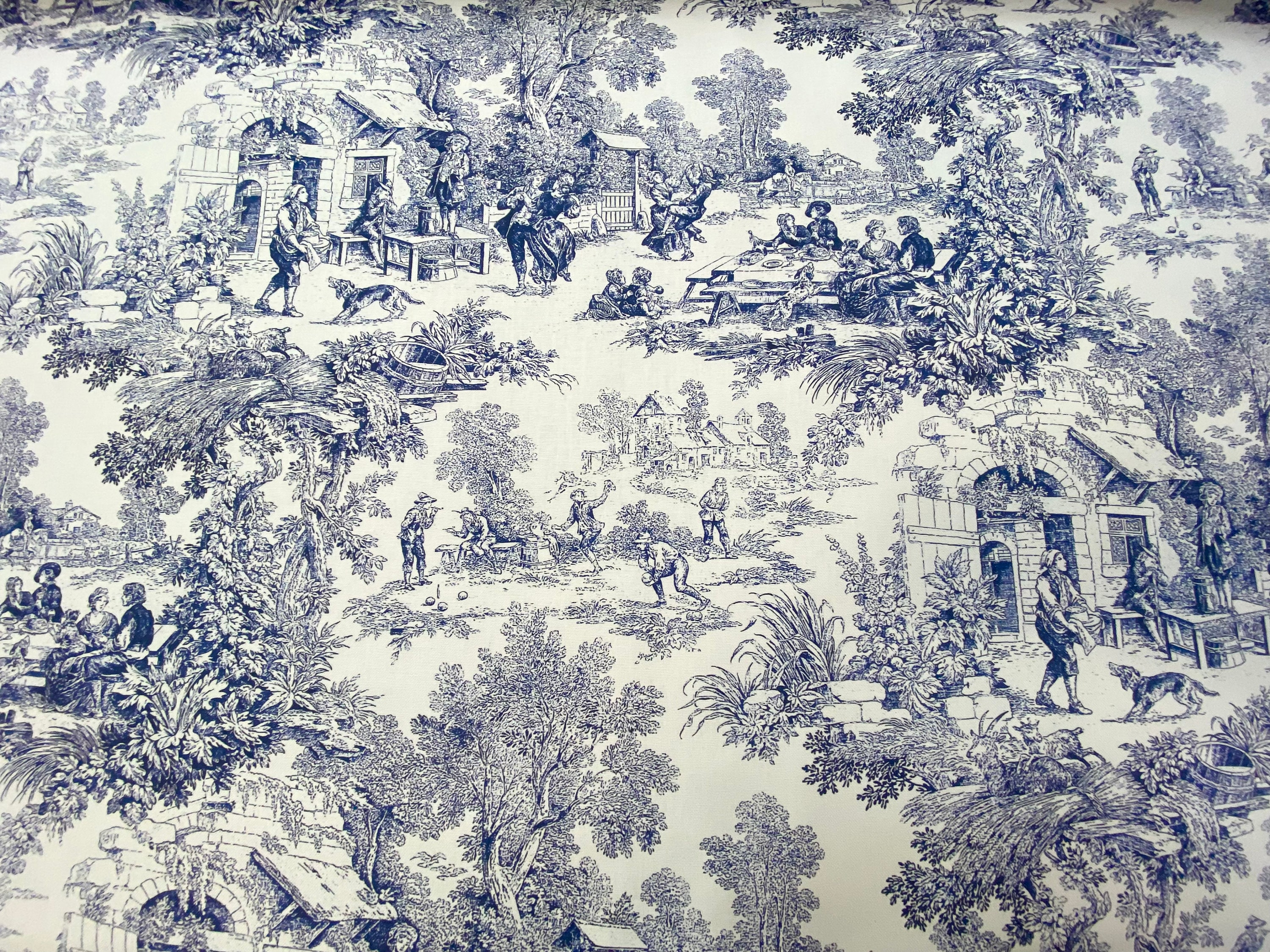 French Toile de Jouy Fabric