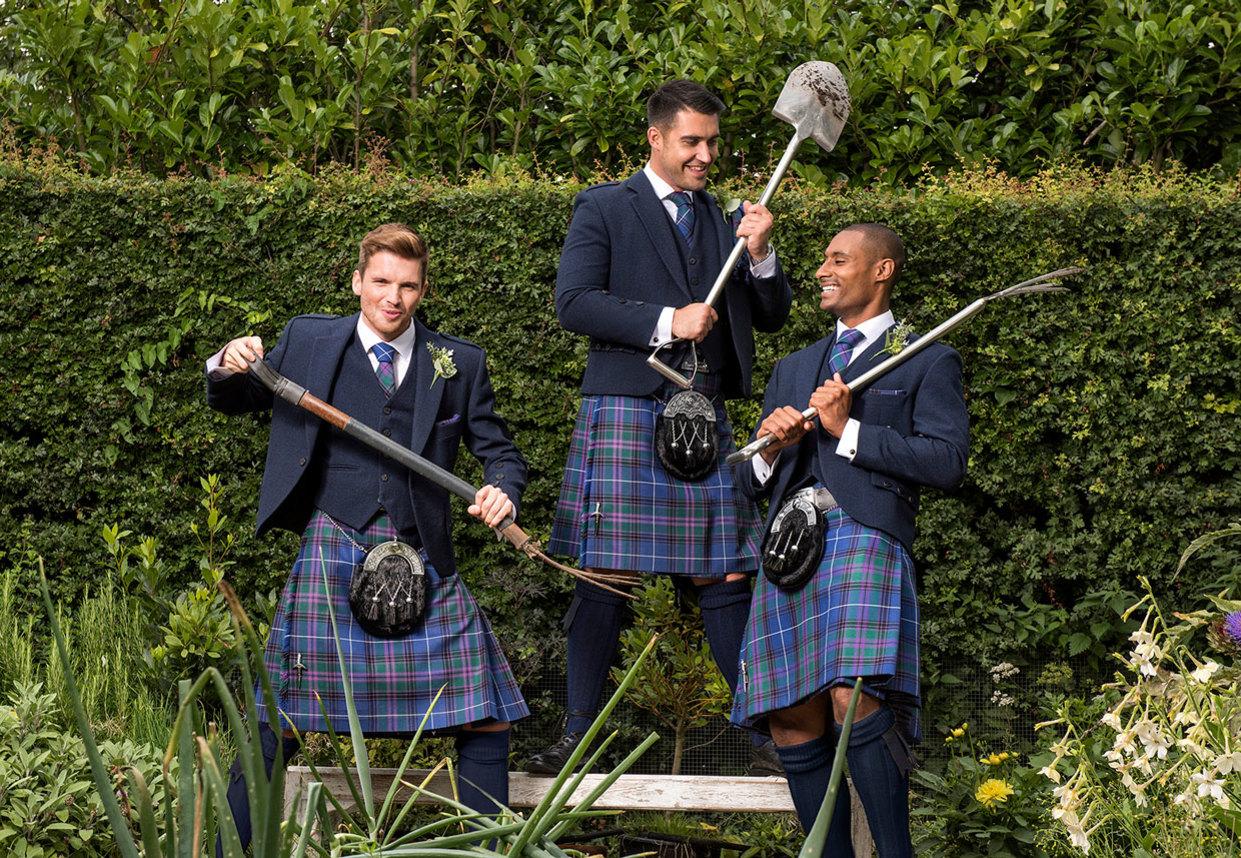 Scottish kilt with blazer