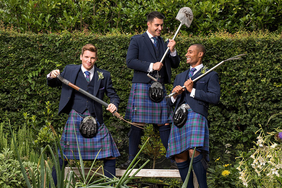 Scottish kilt with blazer