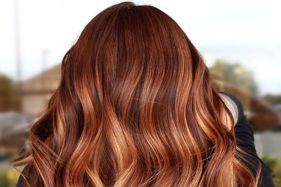 Auburn Balayage hair