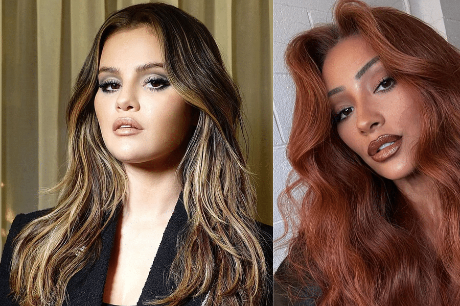 Golden Amber Balayage hair