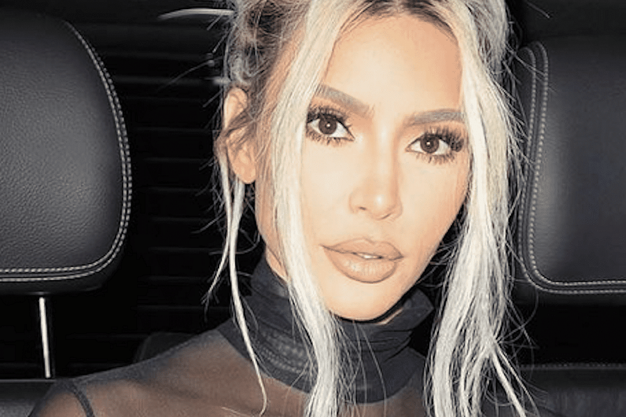 Kim Kardashian silver blonde hair