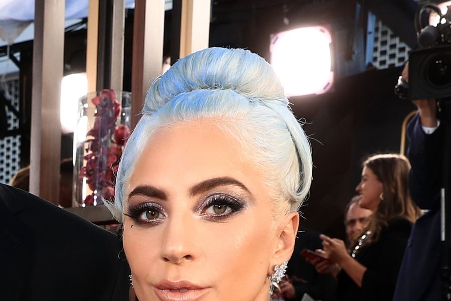 Lady Gaga pastel blue hair