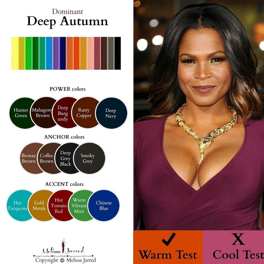 Deep autumn color palette featuring warm and rich colors