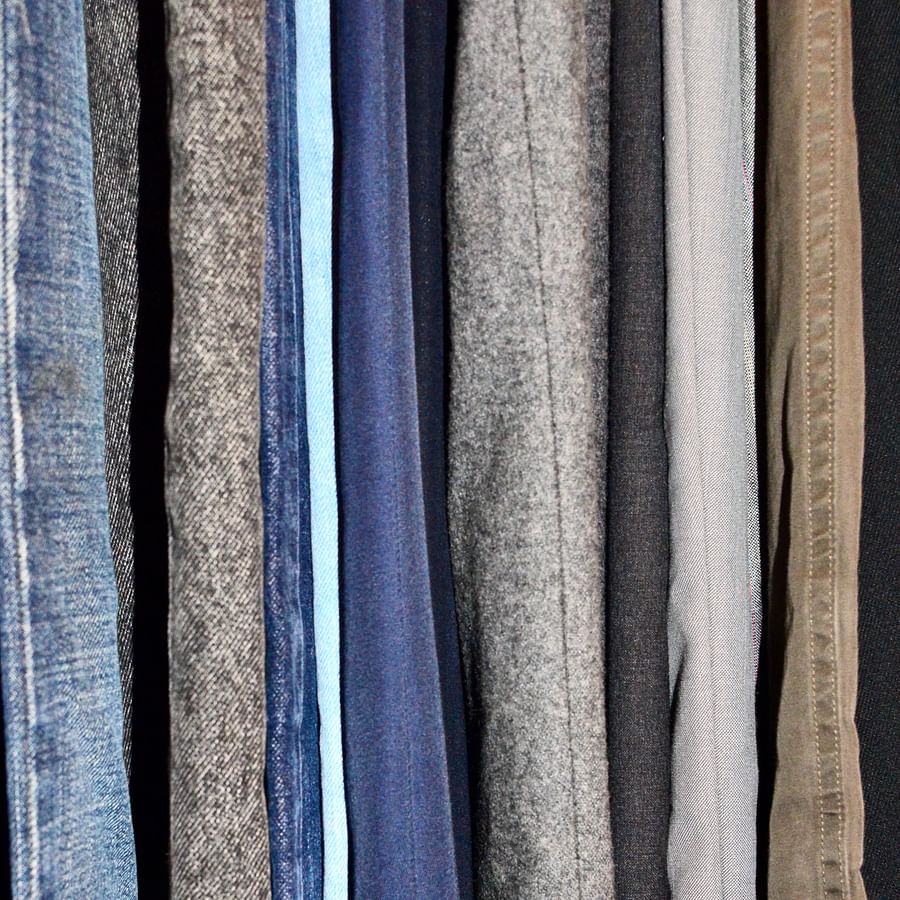 Colorful wardrobe items showcasing different color palettes