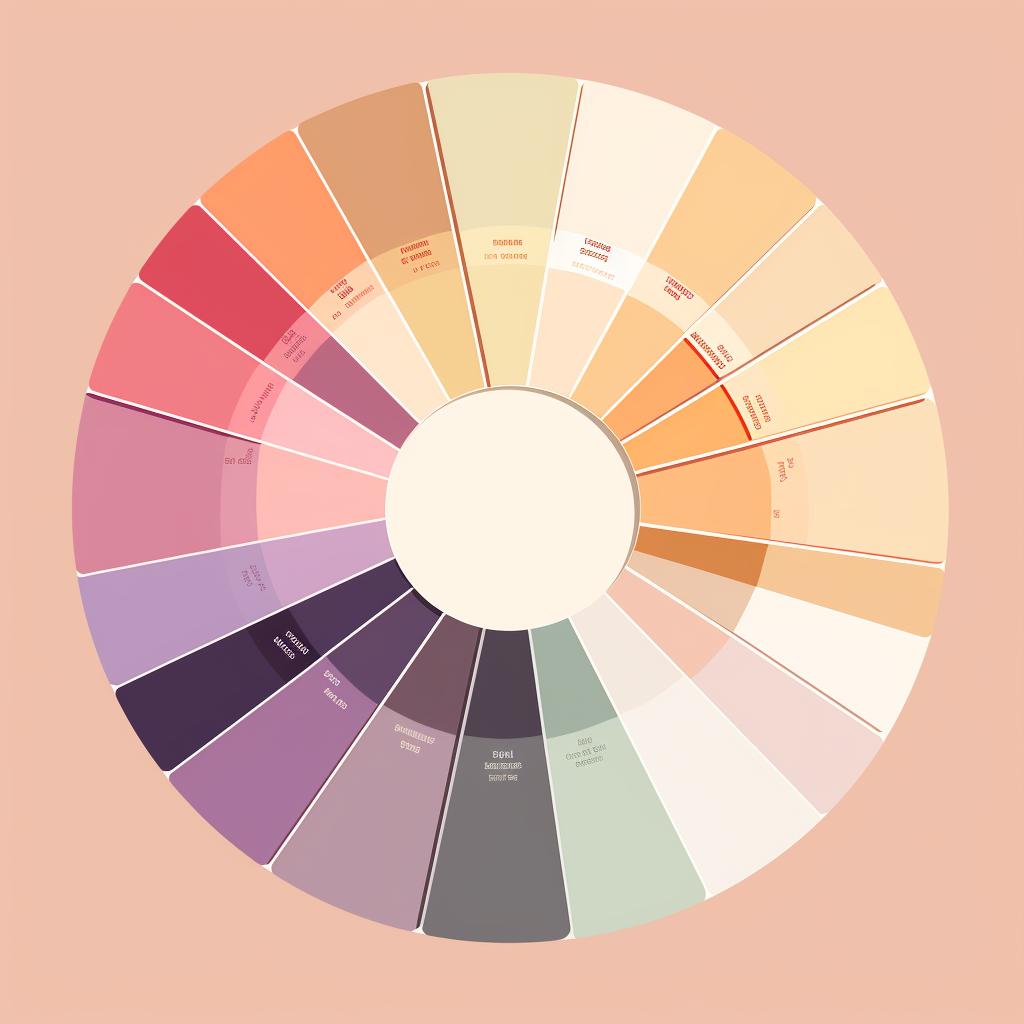 Soft Summer color wheel with matching nail colors