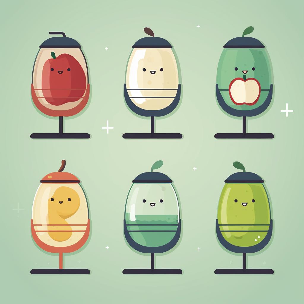 Illustration of four body types: Pear, Apple, Hourglass, and Rectangle