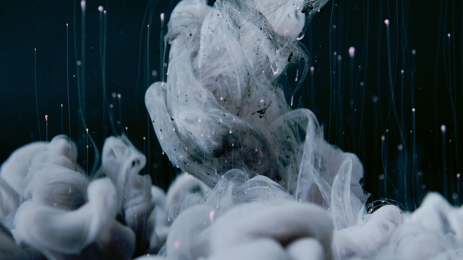 Collage showcasing soft winter color palette in various clothing items