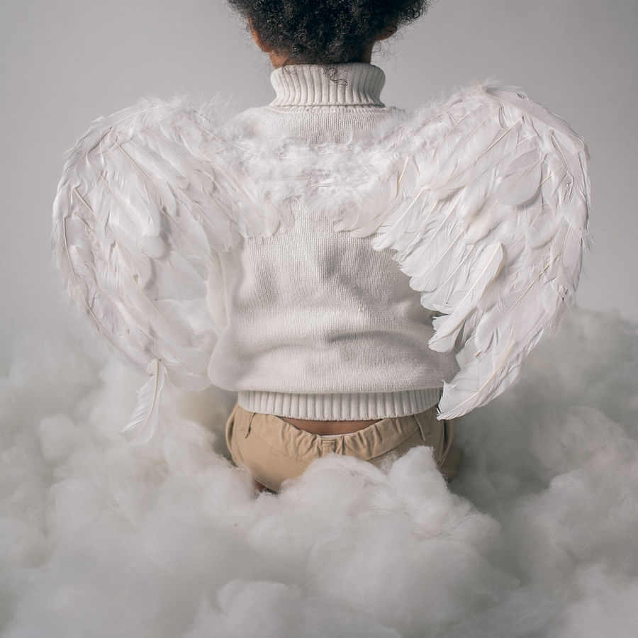 Outfit ideas showcasing soft winter color palette