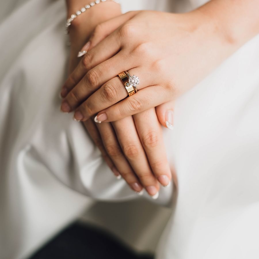 Summer wedding scene with vibrant color scheme