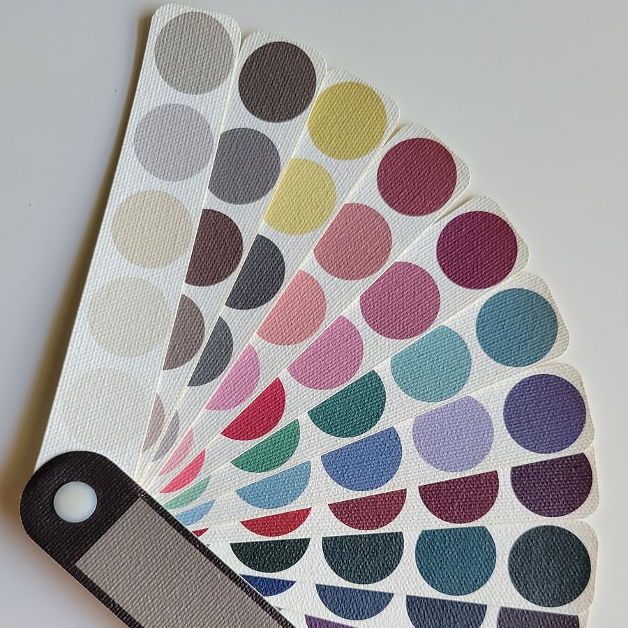 Soft summer color palette swatches