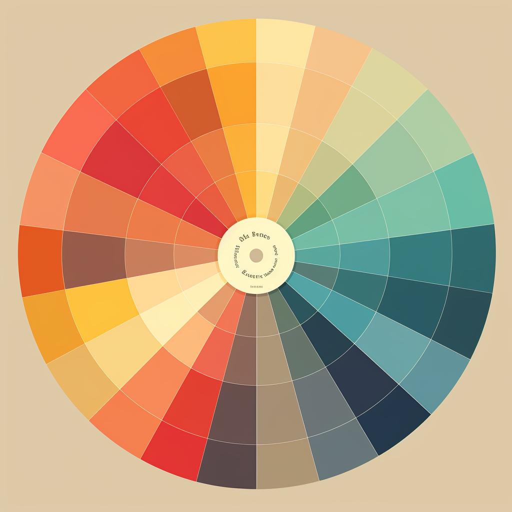 A color wheel showing the matching of trendy colors with cool and warm palettes